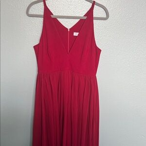 Dress the Population large Red Dress elegant floor length